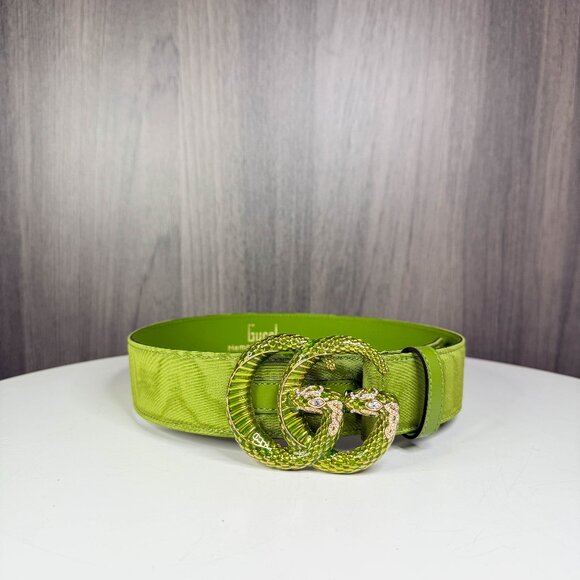 Gucci GG wide belt with snake head buckle - Picture 1 of 5